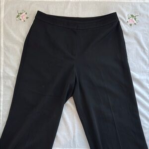 St. John Black Straight/Wide Leg Trousers